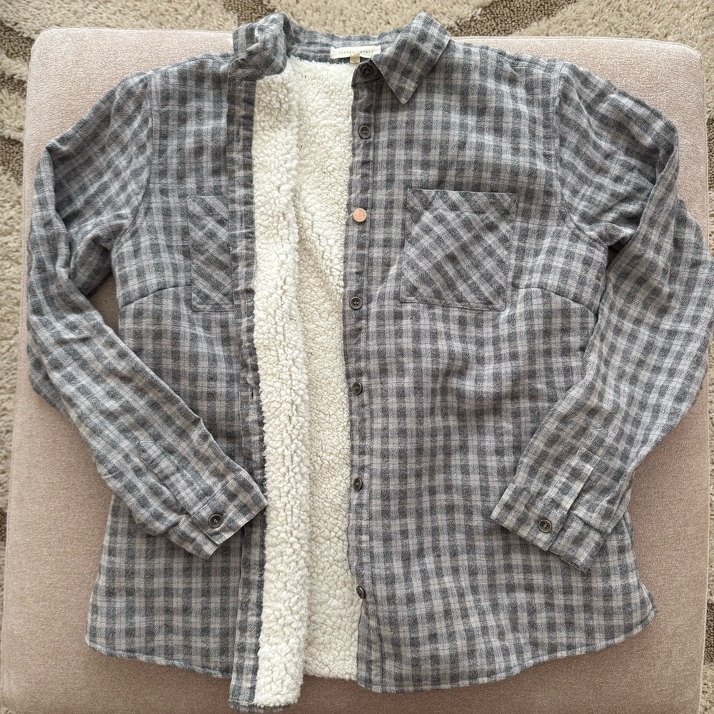 Gilded Intent Gray Plaid Button Down Shirt